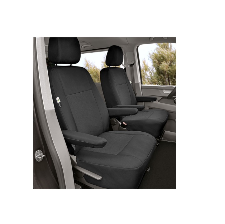 Set huse scaune auto Kegel Tailor Made pentru VW T5 2003-2015, T6 dupa 2015, ptr scaun sofer + pasager, 1 + 1