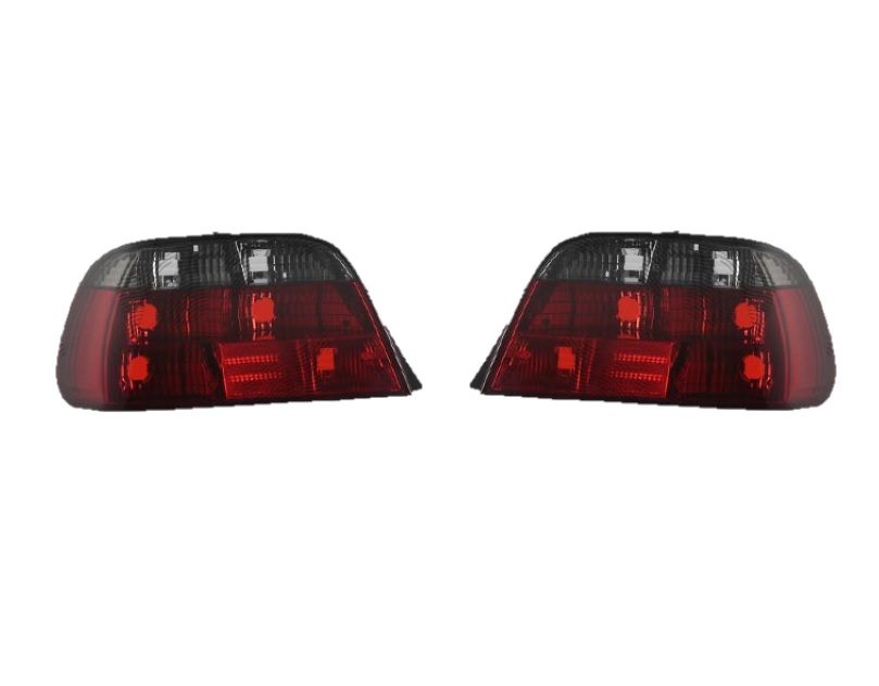 Set stopuri tuning BMW Seria 7 (E38), 04.1994-12.2001, Taiwan, partea stanga+dreapta, rosu-alb, fumuriu;