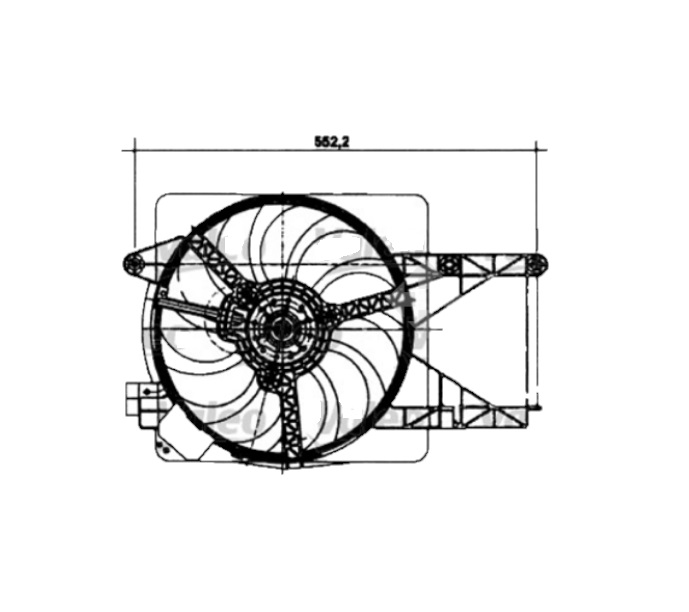 Ventilator radiator GMV Ford Fiesta 1995-2002, 347; 2 pini, RapidAuto 321023W8