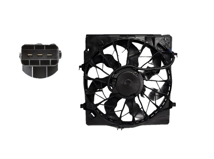 Ventilator radiator GMV Kia Optima 2015-, 460 mm; 3 pini, RapidAuto 41D223W2