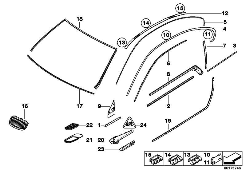 Clema bandouri BMW Seria 1 (E81/E82/E87/E88), Seria 1 (F20), Seria 2 (F22/F44), Seria 3 (E46), (E92/E93; F30/31/34/35), Seria 4/4 GC (F32/F33/F36/F82/83); Seria 5 GT (F07), Seria 6 (E63/E64; F08/F12/F13); Seria 7 (E38), X5 (E53), 5 buc/set