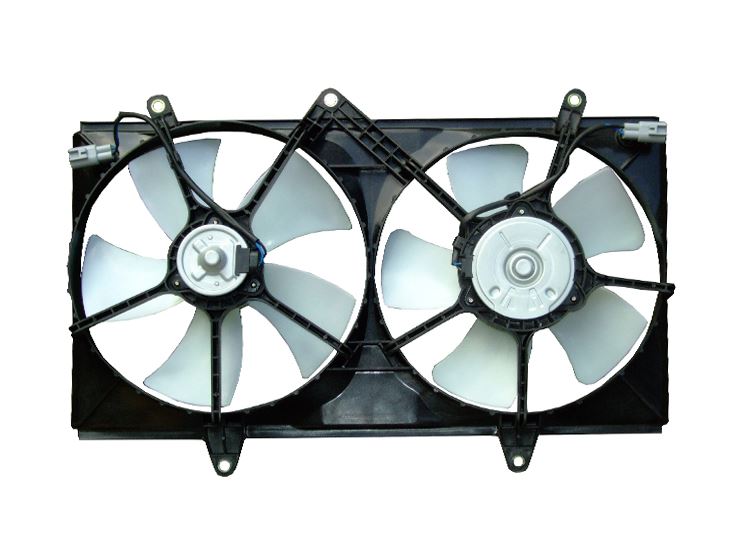 Ventilator radiator GMV Toyota Corolla, 00-2001, Corolla 1997-2000, 300/300 mm; (2+2) pini, RapidAuto 811223W1