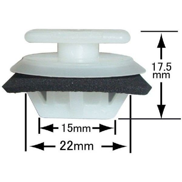 Clema, clips fixare Mazda 6 (Gg/Gy) 06.02-11.07, 6 (Gh) 11.07-12.12, Rx-8 (Se3p) 09.03-06.12; ornamente exterioare pervaz, set 10 buc, G22C-51-SJ3