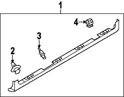 Clema, clips fixare Mazda 6 (Gg/Gy) 06.02-11.07, 6 (Gh) 11.07-12.12, Rx-8 (Se3p) 09.03-06.12; ornamente exterioare pervaz, set 10 buc, G22C-51-SJ3