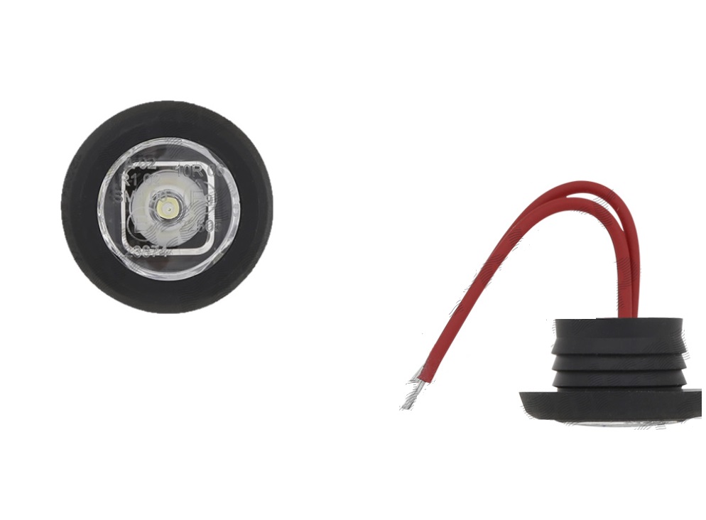 Lampa gabarit RapidAuto 99LO347E, 12/24V; rotund; 1xLED; rosu; Latime: 19, 6 mm; Inaltime: 5 mm; Diametru: 32 mm; ECE;