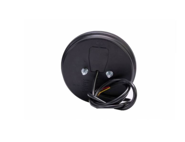 Lampa auto pentru remorca RapidAuto 99LT223E, 12/24V; indicator dinamic; cu lumina parcare; cu lumina frana; rotund; montare surub cu spatiu 45mm; LED; Adancime: 35 mm; Diametru: 140 mm; ECE;