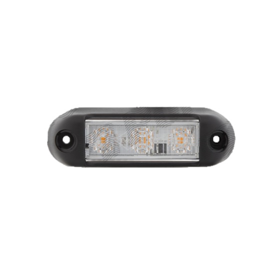 Lampa gabarit RapidAuto 99SO043E, 12/24V; cu cablu; dreptunghiular; montare surub cu spatiu 72mm; 3xLED; galben; Latime: 96 mm; Inaltime: 28 mm; Adancime: 20 mm; ECE;