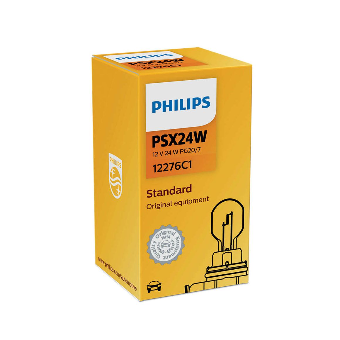 Bec PSX24W PHILIPS 99ZS047P, 12V; 24W; standard; PG20-7; ECE, 1 buc.