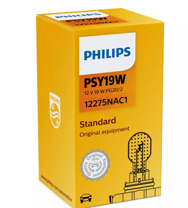 Bec PSY19W PHILIPS 99ZS067P, 12V; 19W; standard; galben; PG20-2; ECE, 1 buc.