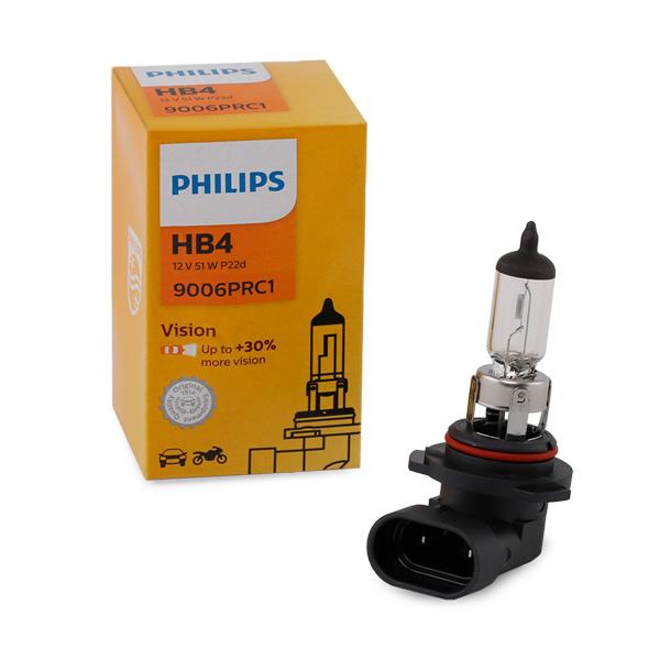 Bec HB4 (9006) PHILIPS 99ZS075P, 12V; 51W; Vision; 30% mai multa lumina; P22d; ECE, 1 buc.