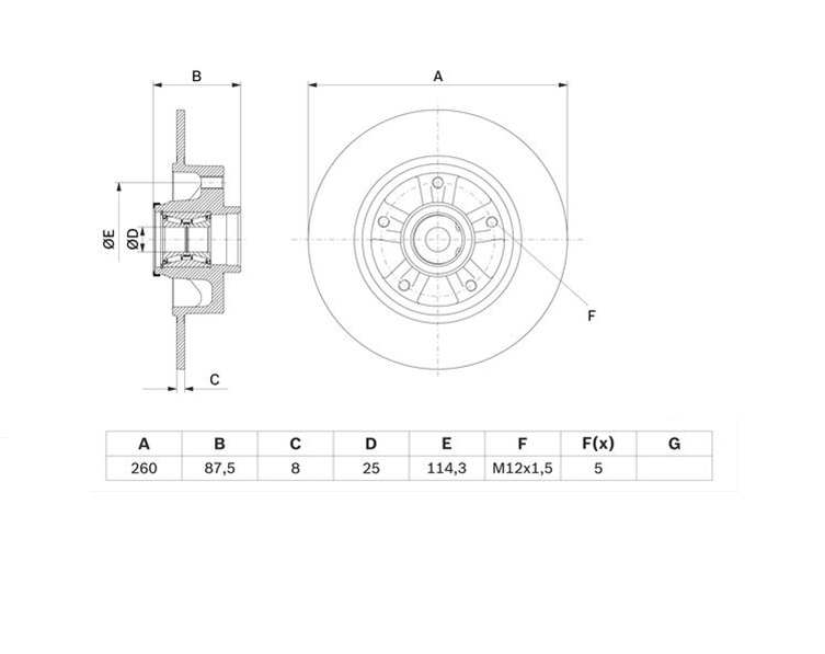 Set discuri frana Renault Megane 4 Liftback (B9a/M/N), 11.2015-, BOSCH 0986479E79