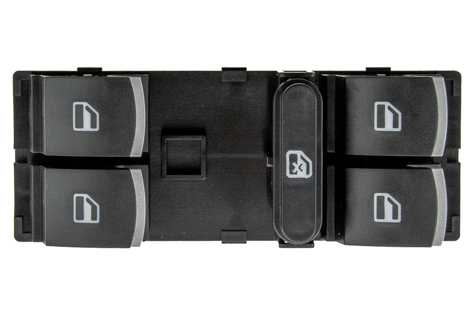 Comutator macara geam Vw Golf 6 2008-, Golf Plus 2005-, Passat B7 2010-, Golf 5 2005-, Cromata, NTY EWS-VW-001