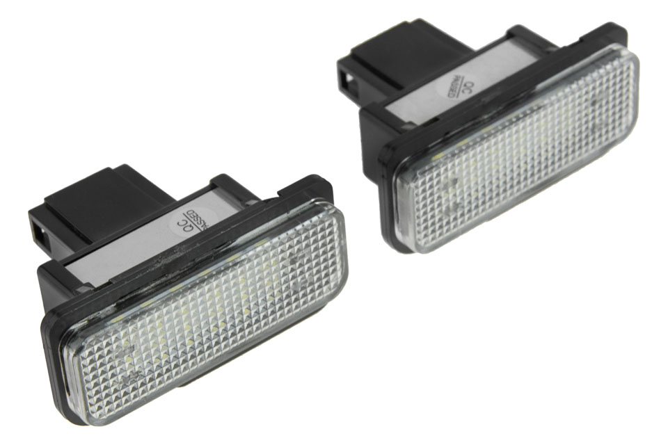 Set lampa numar cu LED Mercedes C Clasa W203 2000-2007, Clasa CLS, C219 2004-2011; Clasa E W211, 2002-2009; Tesla Model S, 2012-; NTY ELP-ME-000