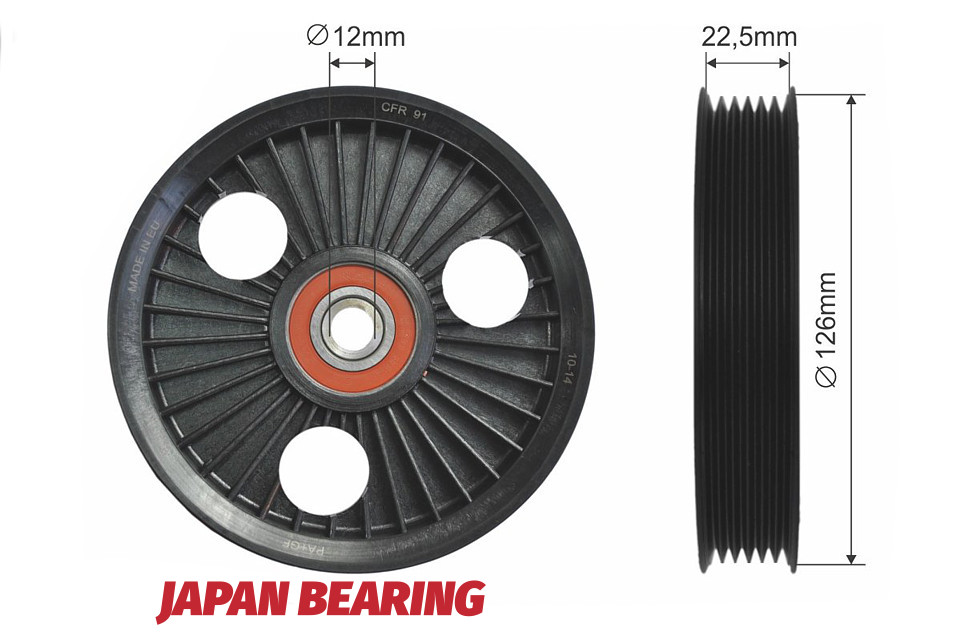 Rola curea transmisie Chrysler Voyager 2, Voyager Iii; Dodge Caravan; Jeep Cherokee, Liberty, Wrangler Ii; Plymouth Voyager 2.4, 3.3, 3.8 08.1990-01.2008, NTY RNK-CH-026
