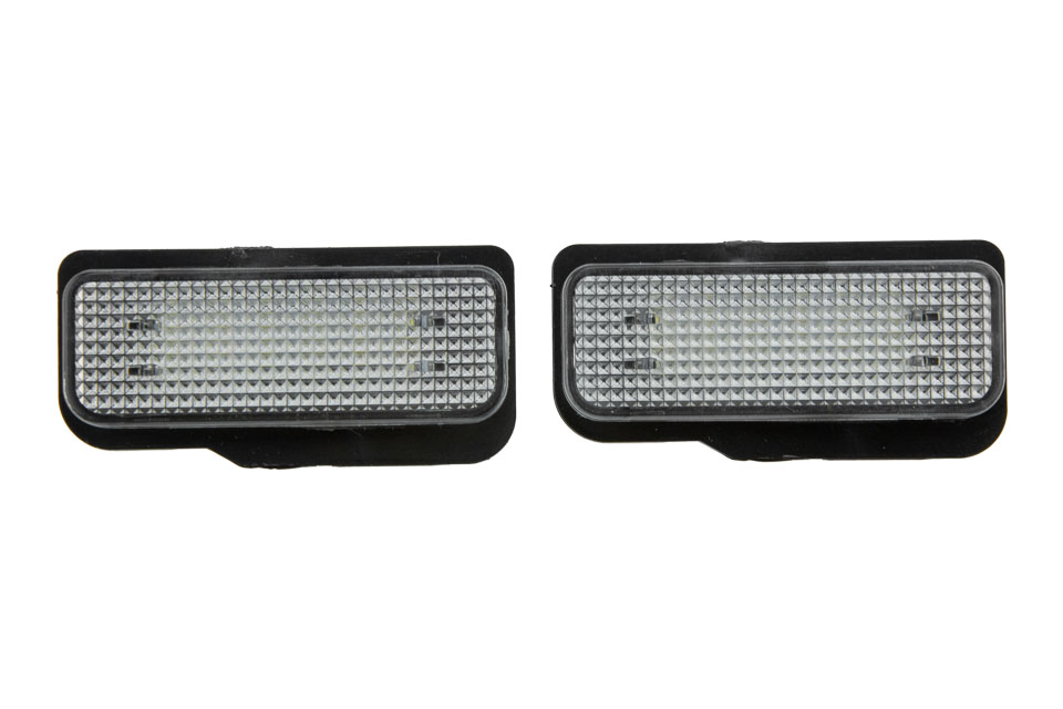 Set lampa numar cu LED Mercedes C Clasa W203 2000-2007, Clasa CLS, C219 2004-2011; Clasa E W211, 2002-2009; Tesla Model S, 2012-; NTY ELP-ME-000