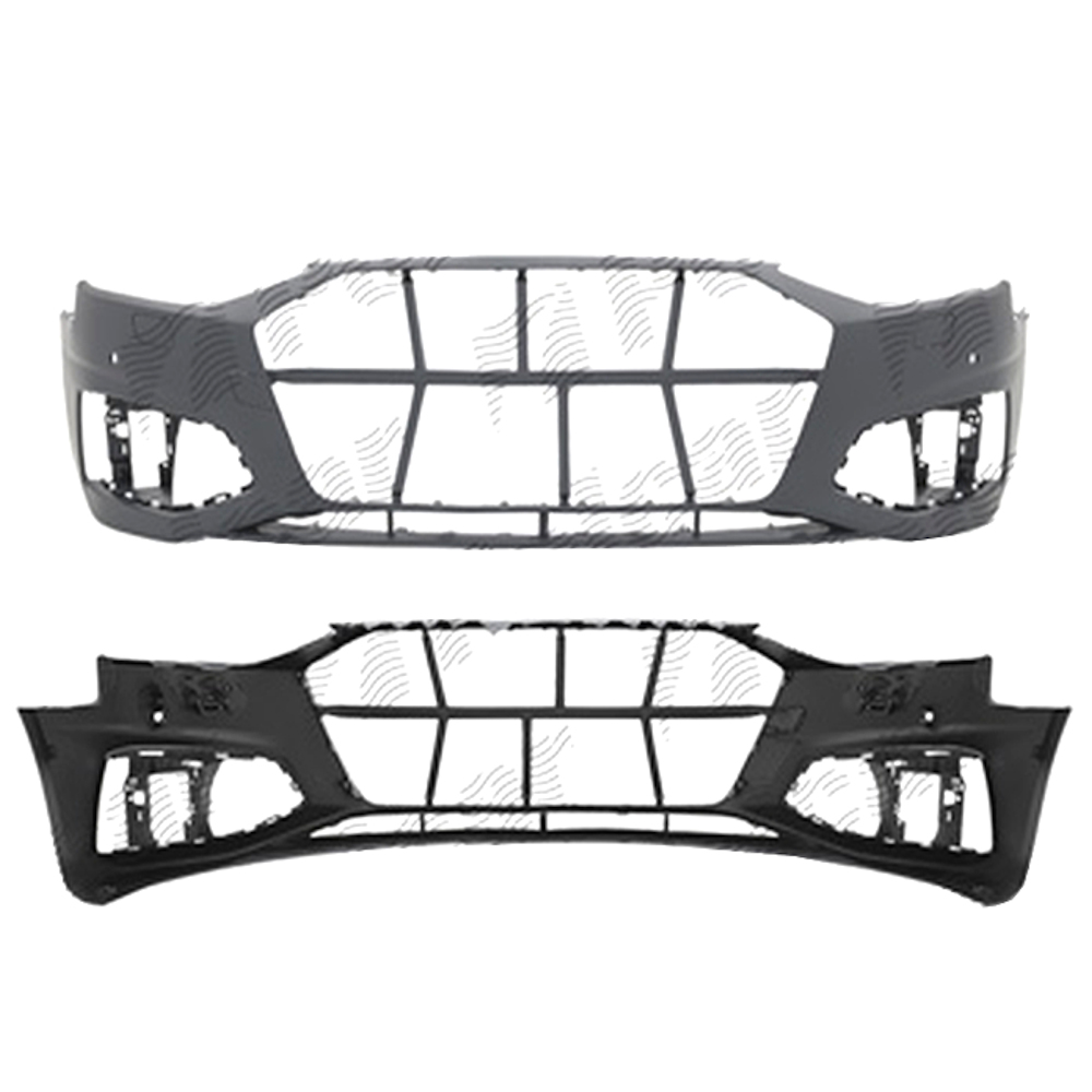 Bara fata AUDI A4/S4 (B9), 05.2019-,cu 2 gauri pentru Senzori de parcare (PDC), cu locas pt spalator; grunduit,