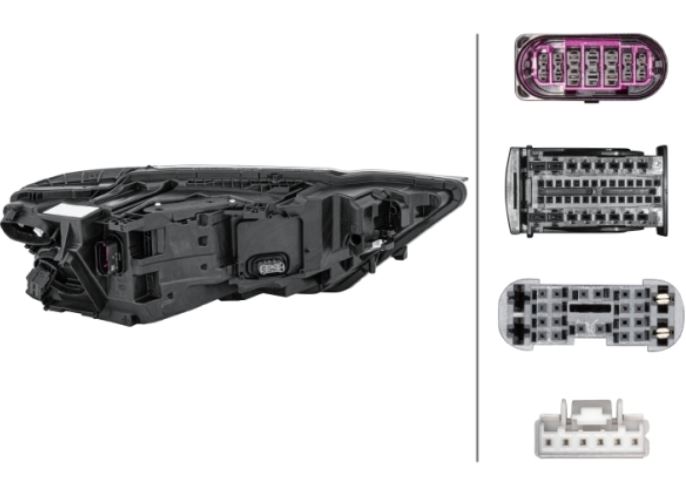 Far AUDI A8 (D5), 07.2017-, partea Stanga, HELLA, LED; electric; fara unitate control LED; cu motor; LED; fara a intoarce sistemul de iluminat