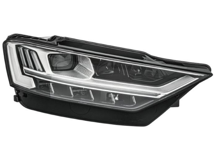 Far AUDI A8 (D5), 07.2017-, partea Dreapta, HELLA, cu functie mascare faruri faza lunga; Tip=MATRIX; LED; electric; fara unitate control LED; fara ventilator racire; cu motor; LED; cu lumina viraje