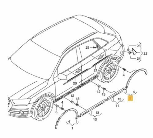 Bandou aripa spate AUDI Q3 (8U), 06.2011-02.2015, partea Stanga,