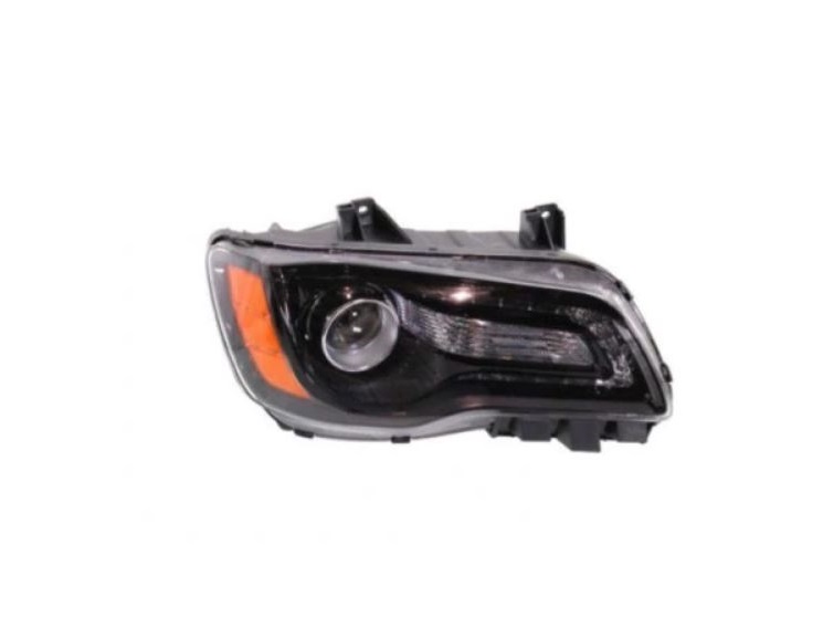 Far CHRYSLER 300, 04.2011-2014, partea Dreapta, Taiwan, cu &quot;lumina timp de zi&quot; tip LED; Tip=USA; HiR2+PSY24W; manual; negru; halogen
