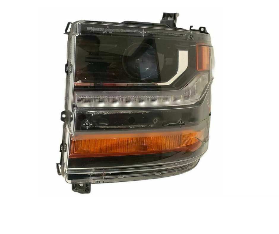 Far CHEVROLET SILVERADO, 2016-12.2019 model 1500, partea Stanga, Taiwan, cu "lumina timp de zi" tip LED; Tip=USA; D5S+PY27/7W; manual; argintiu; fara bec descarcare; fara ballast; xenon;