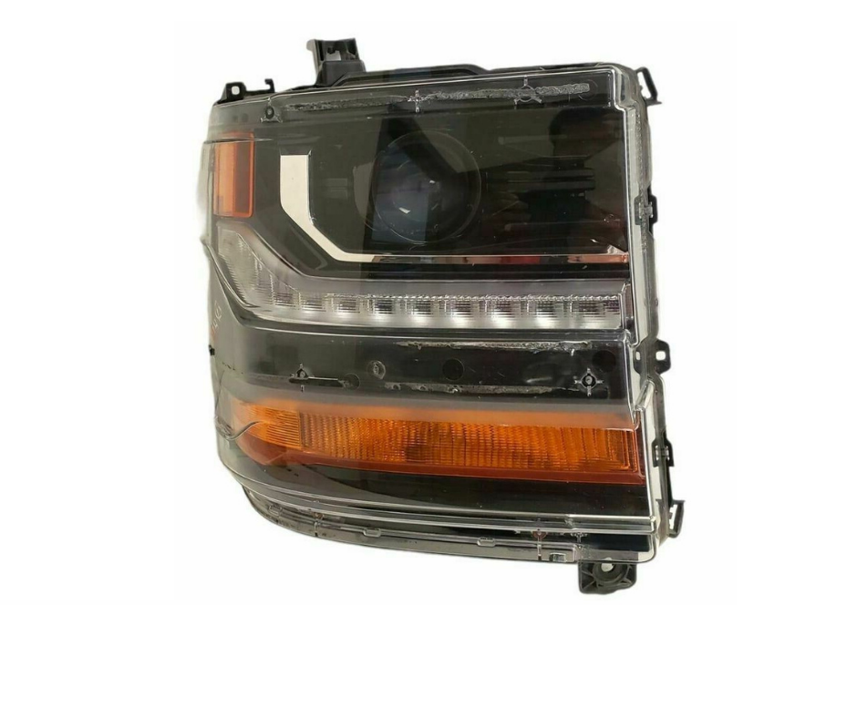 Far CHEVROLET SILVERADO, 2016-12.2019 model 1500, partea Dreapta, Taiwan, cu &quot;lumina timp de zi&quot; tip LED; Tip=USA; D5S+PY27/7W; manual; argintiu; fara bec descarcare; fara ballast; xenon;