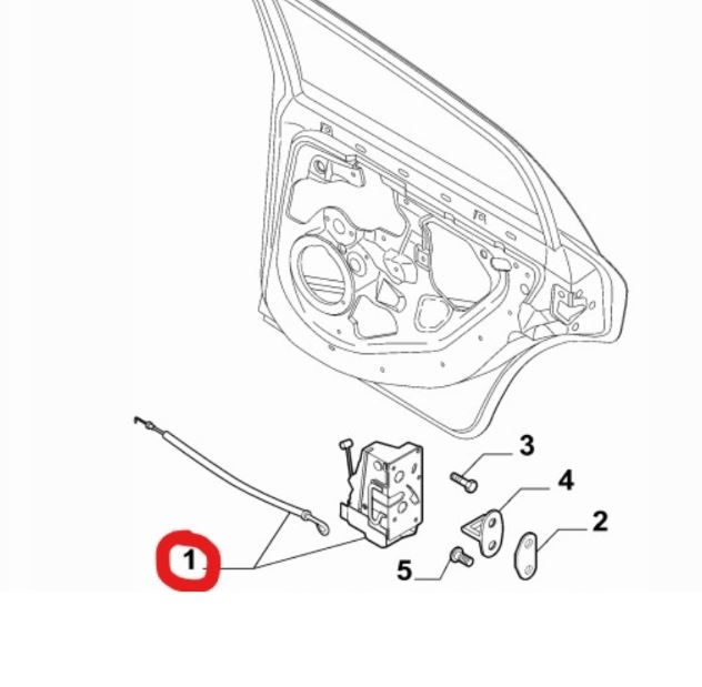 Broasca usa spate FIAT PUNTO GRANDE (199) 09.2005-02.2012, partea Dreapta,