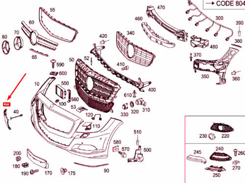 Capac carlig remorcare bara fata MERCEDES Clasa CLS (C218), 01.2011-04.2018 model AMG,grunduit,