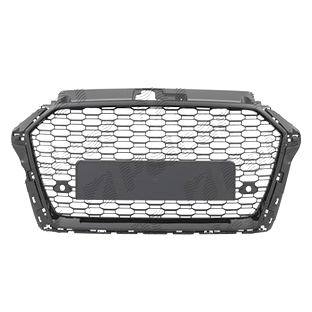 Grila masca fata AUDI A3 (8V), 05.2016-12.2020 model RS3,Negru stralucitor; fara emblema