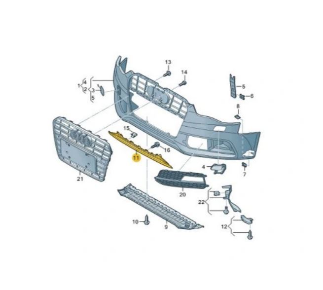 Grila Centrala bara fata AUDI A5/S5 (B8), 10.2011-08.2016 model S-Line,