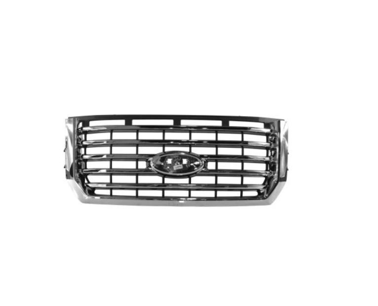 Grila masca fata FORD F-SERIES, 11.2014- model XLT,cu rama crom; negru; grila