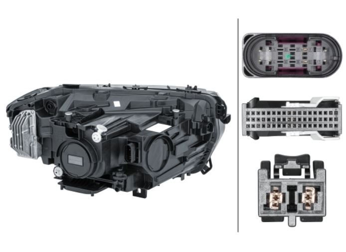 Far MERCEDES EQA (H243), 05.2021-, partea Stanga, HELLA, LED; electric; fara unitate control LED; cu modul LED; LED; 5; fara marcaj "MERCEDES-BENZ"