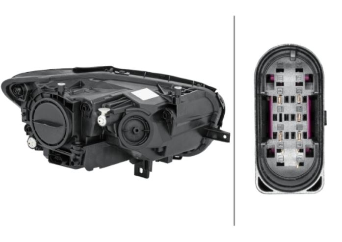 Far MERCEDES CITAN (W420), 09.2021-, partea Dreapta, HELLA, tip bec H7+H7+LED; electric; cu motor; cu becuri; LED; 5; fara marcaj "MERCEDES-BENZ"