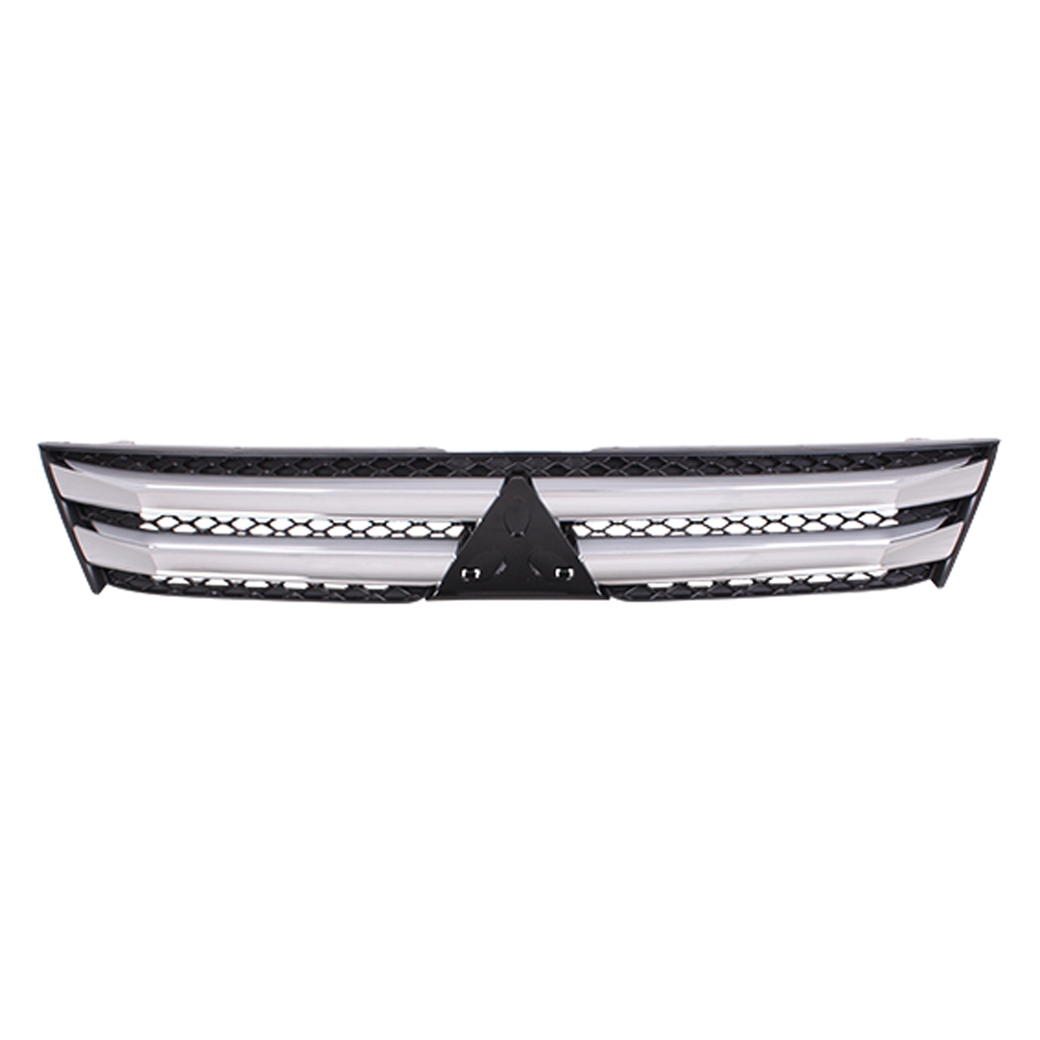 Grila masca fata MITSUBISHI ECLIPSE CROSS, 10.2017-,Cu ornamente cromate, cu mulaje argintii; negru