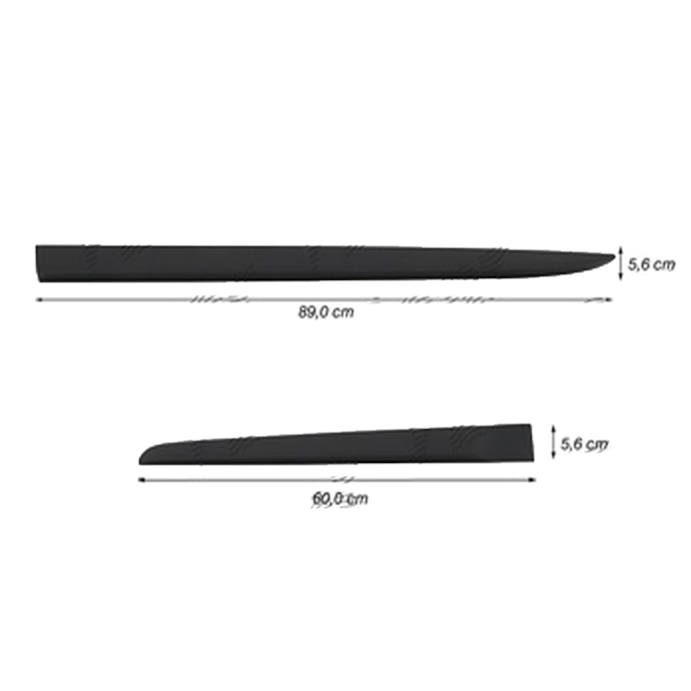 Ornament lateral complet HONDA CIVIC (FB) HB/KOMBI, 01.2012-08.2017, KIA CEE'D (EU), 06.2012-12.2018, partea Dreapta, negru; universal