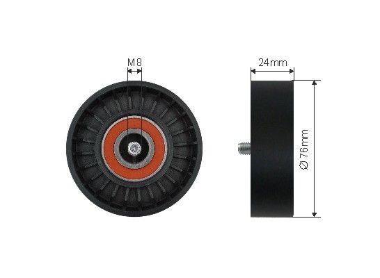 Rola ghidaj Dexwal, Land Rover Freelander 2 (L359), 10.2006-12.2015, Volvo S60, 2010-2018, S80, 2006-2016, V60, 2010-2018, V70, 2007-2016, Xc60, 2008-2017, Xc70, 2007-2016, Xc90, 2002-2015 Motor 3.0 T Awd, T6 Awd, 3.2, 3.2 Awd/4x4,
