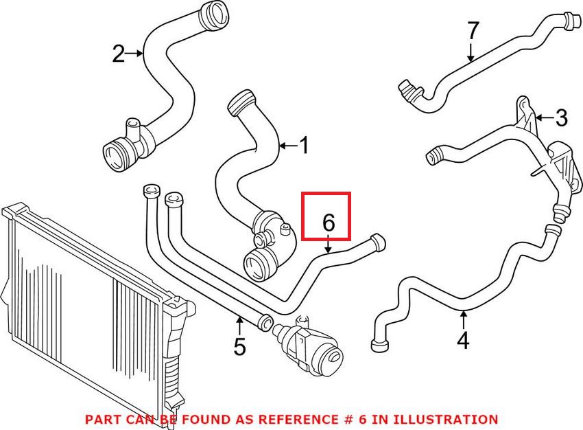 Furtun radiator Bmw Seria 5 E39, 1995-2003, Seria 7 E38, 1994-2001 Motor 2.0 R6; 2.2 R6; 2.Seria 5 R6; 2.8 R6; 3.0 R6, OE: 11531438632; 1438632,