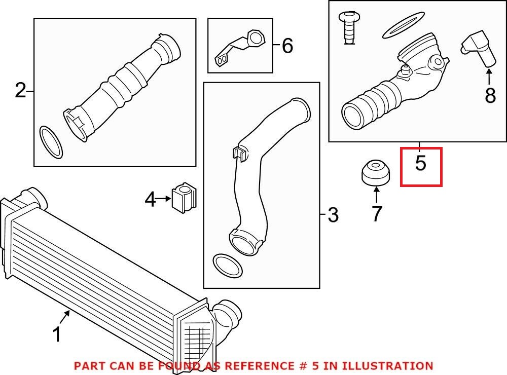 Furtun filtru aer Bmw Seria 5 F10/F11, 2010-2016; Seria 5 Gt F07, 2011-2017-; 6/ Gran Coupe F06/F12/F13, 2011-2015, Seria 7 F01/F02, 01.2012-06.2013-; Xseria 5 E70, 2012-2013; X6 E71, 2012-2014 Motor 3.0 R6 Activehybrid; 3.0 R6 T, Plastic, Cu Senzor