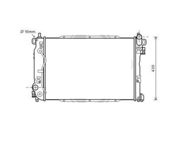 Radiator apa Chevrolet Epica, 01.2007-2010 Motor 2,0 D; Cv Automata, Aluminiu/Plastic Brazat, 608x405x27, Koyo, OE: 96640488; 96843045; 96942123,