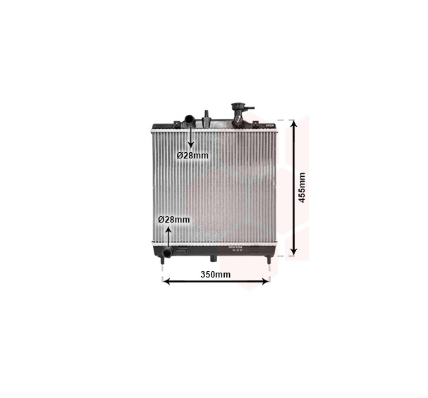 Radiator apa Kia Picanto, 11.2005-2011 Motor 1.1 Crdi, Aluminiu/Plastic Brazat, Oem/Oes (Halla/Hannon), OE: 2531007200; 2531007210,