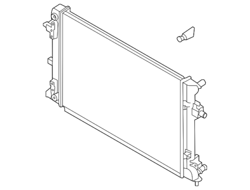 Radiator apa Hyundai Ioniq, 2016-; Kona, 2017- Electric Ev, Cv Automata, Aluminiu/Plastic Brazat, Oem/Oes (Halla/Hannon), OE: 25310k4010; 25310k4060,