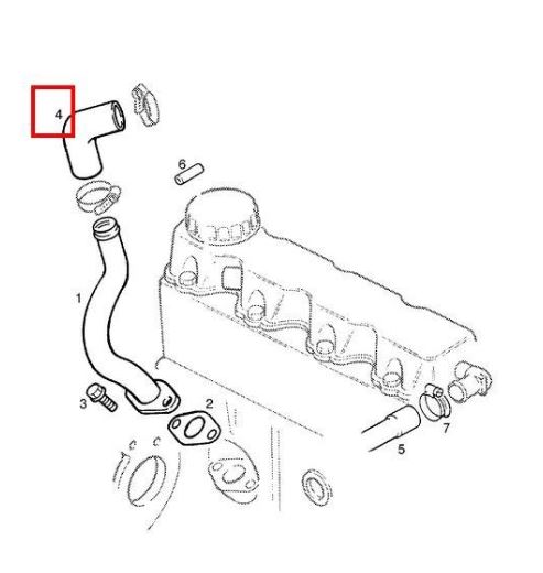 Furtun aerisire arbore cotit, Opel Astra F, Astra G, Combo, 1994-2001, Corsa A, Corsa B, Vectra A, Vectra B Motor 1,2; 1,4; 1,6 Benzina,