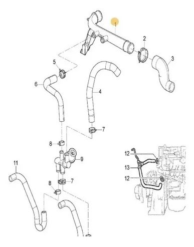 Racord Radiator Incalzire Opel Corsa B, 1993-2000 Motor 1,2/1,4 Benzina, Plastic, 32/32 Mm, OE: 1336086,