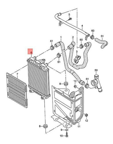 Radiator apa Skoda Karoq, 2017-; Kodiaq, 2016-, Vw Tiguan, 2016- Motor 2.0 Tdi; 2.0 Tsi, Aluminiu/Plastic Brazat, 196x185x26, Radiator Suplimentar; Partea Stanga, SRL, OE: 5q0121251hd,