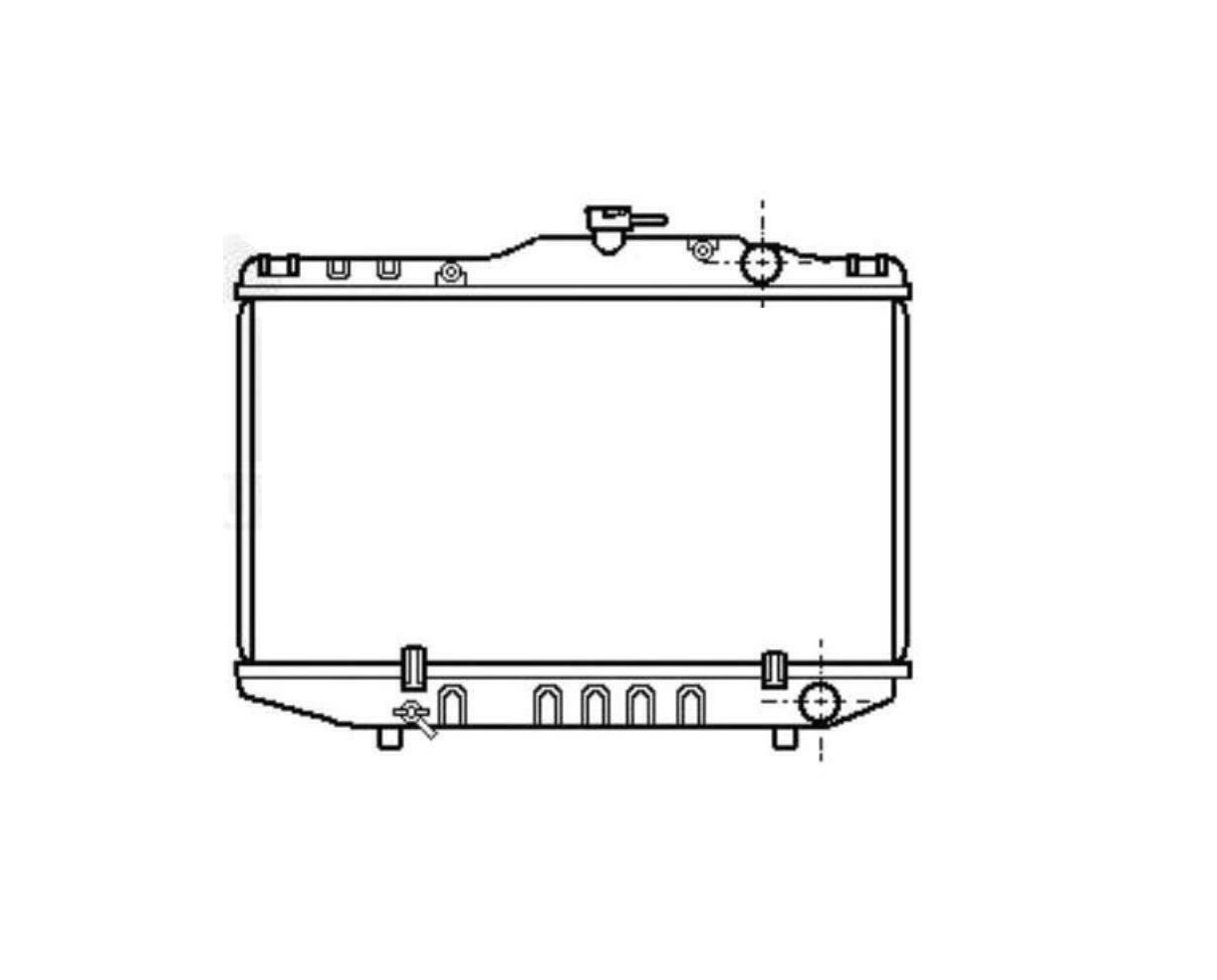 Radiator apa Toyota Corolla, 1983-1987 Motor 1,6 Benzina, Cupru/Plastic, 568x327x16, De Tip Denso ; Intrare / Iesire Diametru - 31/31, SRL, OE: 1640015210,