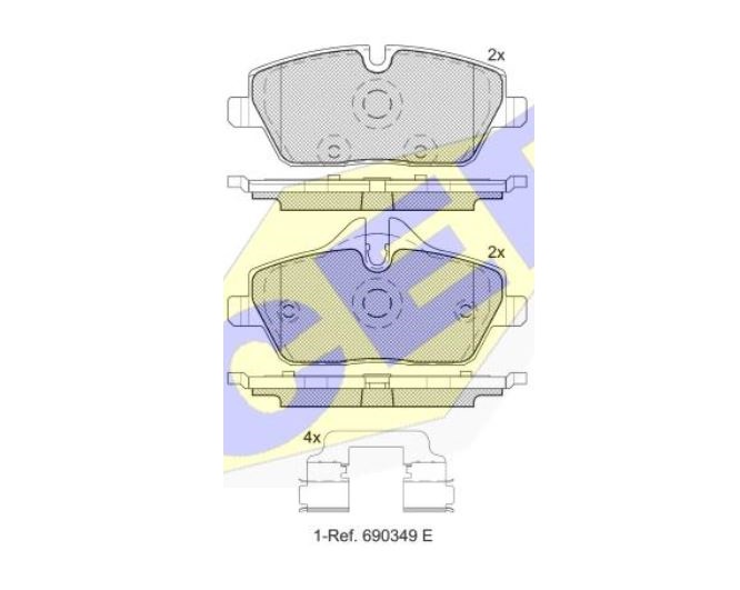 Placute frana fata Icer, Bmw I3 (I01), 08.2013- Motor Electric, Range Extender, S Electric, S Range Extender,