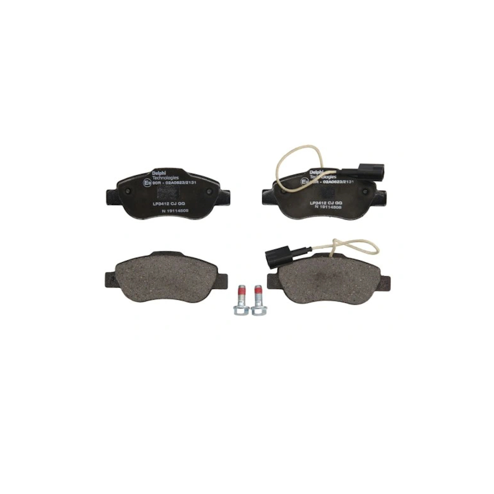 Placute frana fata Delphi, Fiat 500 C, 2009-, Ford Ka, 2008-2016 Motor 1.2, 1.3 Tdci,
