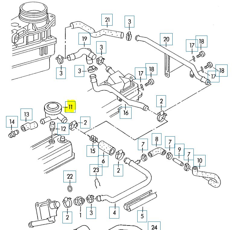 Separator ulei, Audi 80 (8c2, B4), 09.1991-07.1995, 80 Avant (8c5, B4), 09.1991-01.1996, Cabriolet (8g7, B4), 05.1991-08.2000, Coupe (89, 8b), 10.1988-12.1996 Motor 2.0 E, 2.0 E Quattro, 2.0,