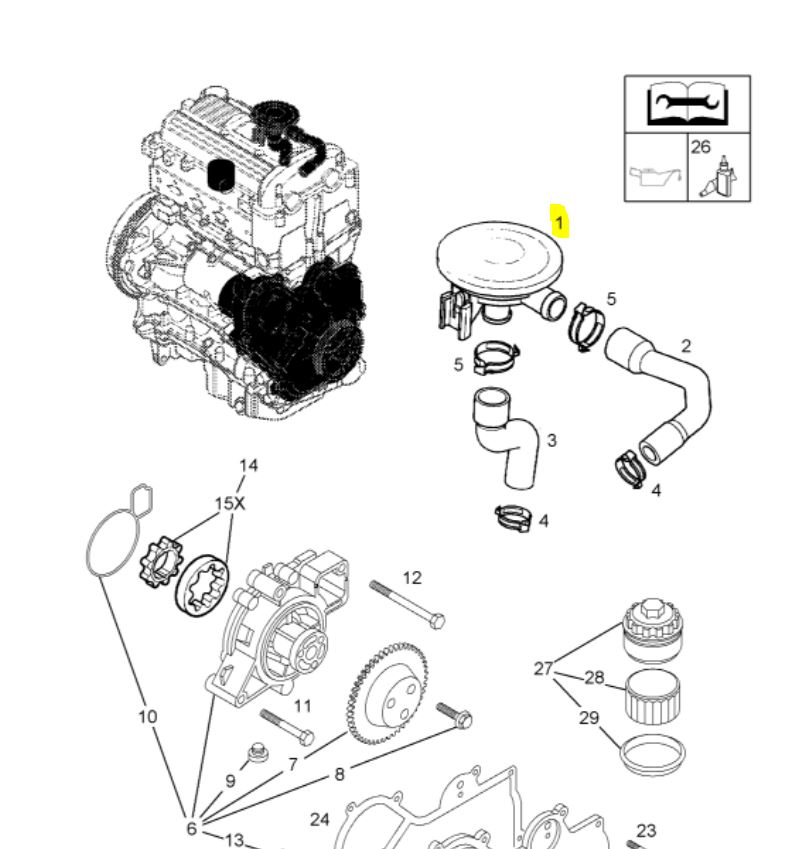 Separator ulei, Opel Signum, Vectra C, Zafira, 2005-2019 Motor 2.2 Direct, 2.2 Dgi,