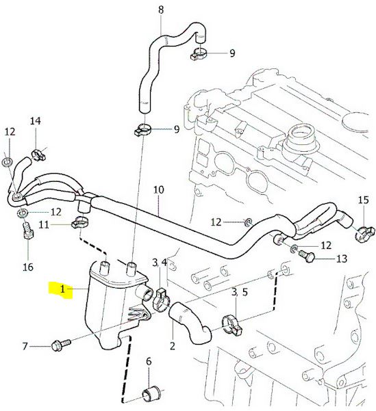 Separator ulei, Volvo 850, 1991-1997, C70, 03.1997-10.2005, S40, 1995-2004, S60, 2000-2010, S70, 1996-2000, S80, 1998-2008, V40, 1995-2004, V70, 1995-2000, V70, 1999-2008, Xc70 1997-2007, Xc90, 2002-2015 Motor 2,0, 2.3, 2.4, 1.6, 1.8, 1.9, 2.5 T,